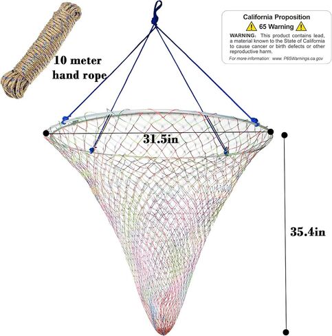 Bridge Pier Fishing Net 15 * 15 Inch Heavy Duty Cast Net with Rope in Kuwait