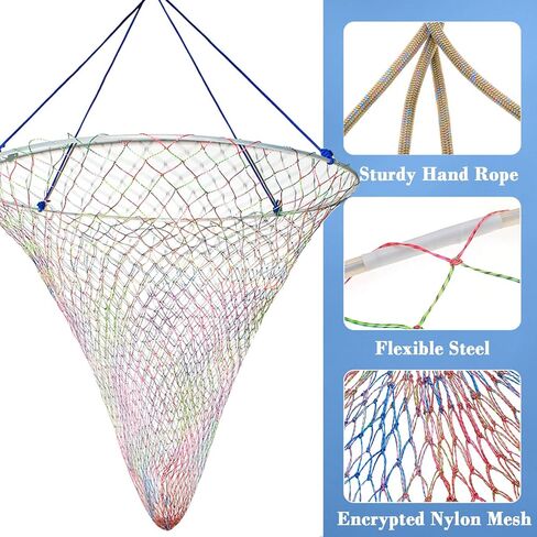 Bridge Pier Fishing Net 15 * 15 Inch Heavy Duty Cast Net with Rope in Kuwait