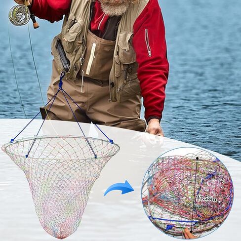 Bridge Pier Fishing Net 15 * 15 Inch Heavy Duty Cast Net with Rope in Kuwait