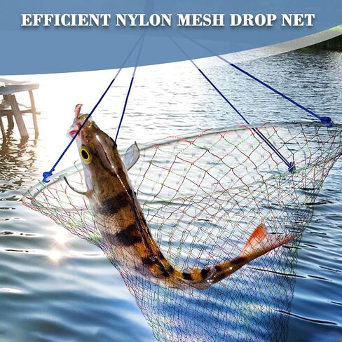 Bridge Pier Fishing Net 15 * 15 Inch Heavy Duty Cast Net with Rope in Kuwait
