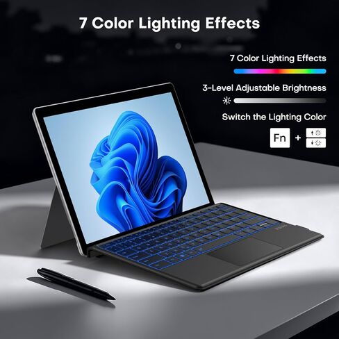 TECURS Bluetooth Keyboard for Microsoft Surface Pro 7/7+/6/5/4/3 12.3 inch in Saudi Arabia