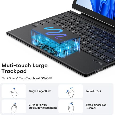 TECURS Bluetooth Keyboard for Microsoft Surface Pro 7/7+/6/5/4/3 12.3 inch in Saudi Arabia