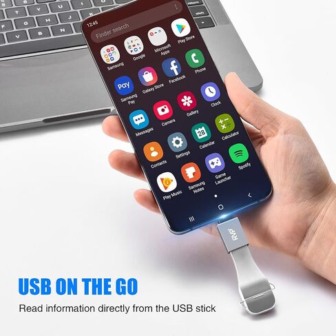 RVP+ USB-A Female to USB-C Male Adapter (5-Pack, Gray) in Saudi Arabia