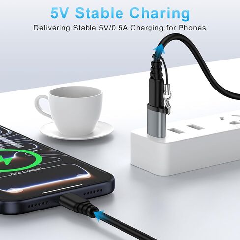 USB to USB C Adapter Combo 4-Pack, USB 3.0 OTG Converters for Car - Grey in Kuwait