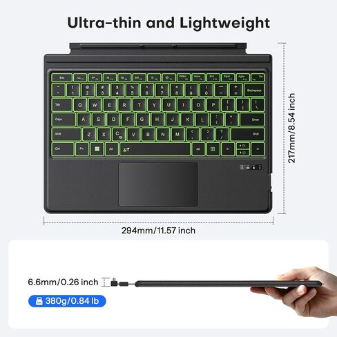 TECURS Wireless Keyboard for Microsoft Surface Pro 11/10/9/8/X in Saudi Arabia