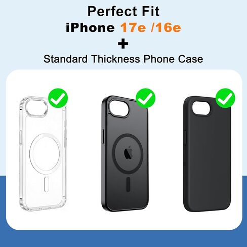 ACCKUO Leather Phone Holster Compatible with iPhone 17e 16e Cell Phone Belt Holder Case with Clip for Men Women (Fits Protective Cover on), Red in Kuwait