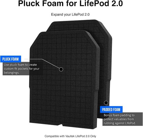 VAULTEK LifePod 20 Secure Waterproof Travel Case Rugged Electronic Lock Box Travel Organizer Portable Handgun Case with Backlit Keypad (2-Piece Pluck Foam Accessory) in Kuwait