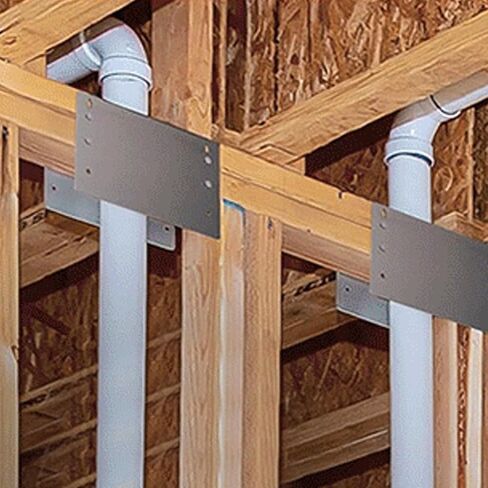 BRRNOO Self Nailing Stud Guard for Electrical Wiring Galvanized Steel 8x5 Inch Pipe Protector with Rust Proof Nail Claws for Secure Installation in Kuwait