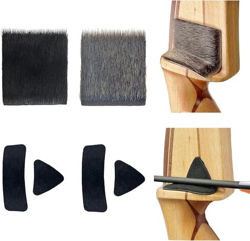 4Pcs Traditional Archery Arrow Rest Accessories Adhesive Shelf Fur Arrow Rest for Recurve Bow Longbow Hunting Shooting Practice in Kuwait
