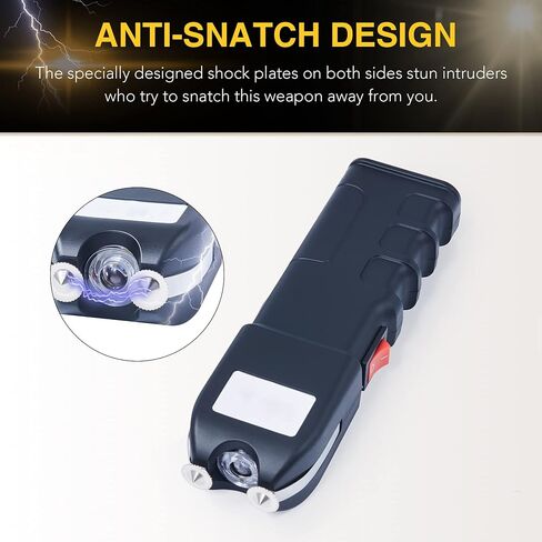 DARTMOOR 300,000V Stun Gun Ultrapowerful Rechargeable Phone Size for Men Women with Side Shock Plates for Car & Self Defense Tactical Flashlight Custom Holster and Lanyard, 2 Packs in Saudi Arabia