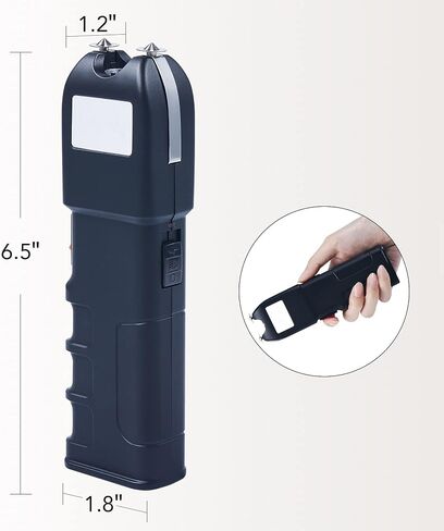 DARTMOOR 300,000V Stun Gun Ultrapowerful Rechargeable Phone Size for Men Women with Side Shock Plates for Car & Self Defense Tactical Flashlight Custom Holster and Lanyard, 2 Packs in Saudi Arabia