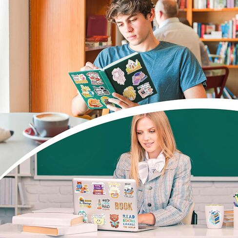 SigyoJeom 300PCS Book Stickers, Bookish Vinyl Decals for Kids Adults in Saudi Arabia