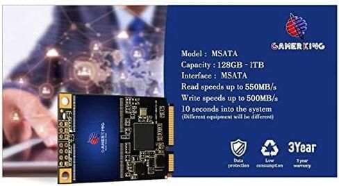 GAMERKING SSD msata 512GB Internal Solid State Drive High Performance Hard Drive for Desktop Laptop SATA3 6Gb/s Mini PC (512GB, MSATA) in Saudi Arabia