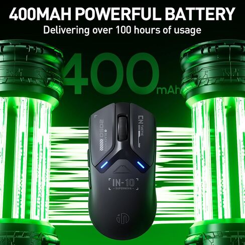 INPHIC IN10P Superlight Wireless Gaming Mouse, 60g, 8K Polling Rate, 26,000 DPI, Tri-Mode, PAW3395 Sensor, Fully Programmable in Saudi Arabia