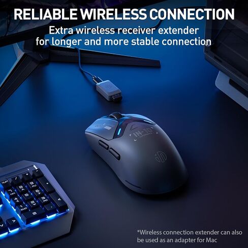 INPHIC IN10P Superlight Wireless Gaming Mouse, 60g, 8K Polling Rate, 26,000 DPI, Tri-Mode, PAW3395 Sensor, Fully Programmable in Saudi Arabia