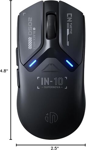 INPHIC IN10P Superlight Wireless Gaming Mouse, 60g, 8K Polling Rate, 26,000 DPI, Tri-Mode, PAW3395 Sensor, Fully Programmable in Saudi Arabia