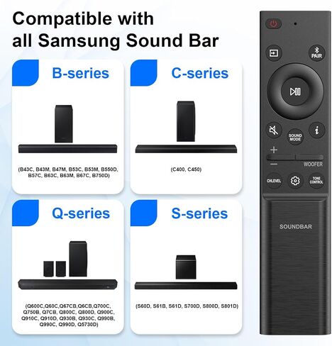 2-Pack Replacement Samsung-Sound-Bar-Remote-Control Remote,for Soundbar Remote Control for Home Theater Surround Sound Audio System in Kuwait