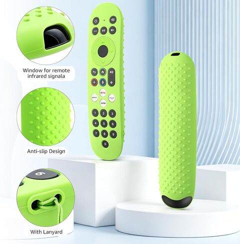 [2 Pack] Climberer Remote Case for Xumo Stream Box PR3 | Compatible with Spectrum/Xfinity, Element, Westinghouse, Sharp, Pioneer Xumo TV Remote, Glow in Dark Green+Blue with Lanyard in Kuwait