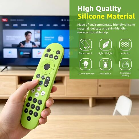 [2 Pack] Climberer Remote Case for Xumo Stream Box PR3 | Compatible with Spectrum/Xfinity, Element, Westinghouse, Sharp, Pioneer Xumo TV Remote, Glow in Dark Green+Blue with Lanyard in Kuwait