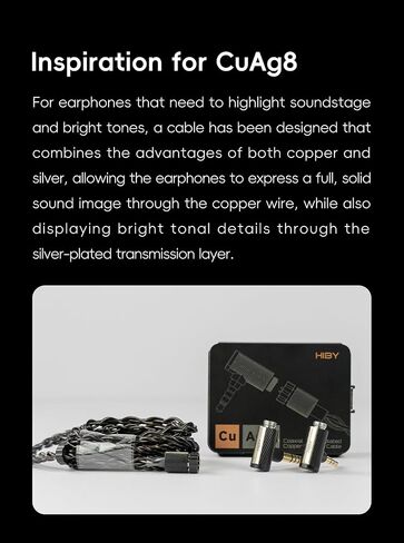 HiBy CuAg8 Balance Earphone Cable HC1 Plug HiFi Digital Adaptor in Kuwait