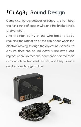 HiBy CuAg8 Balance Earphone Cable HC1 Plug HiFi Digital Adaptor in Kuwait