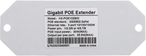 Generic POE Extender, 1 in 2 Out Gigabit Repeater, 1000Mbps POE Splitter Adapter for Security Camera, Intelligent Power Supply Space Saving, Ideal for Home Hotel in Saudi Arabia