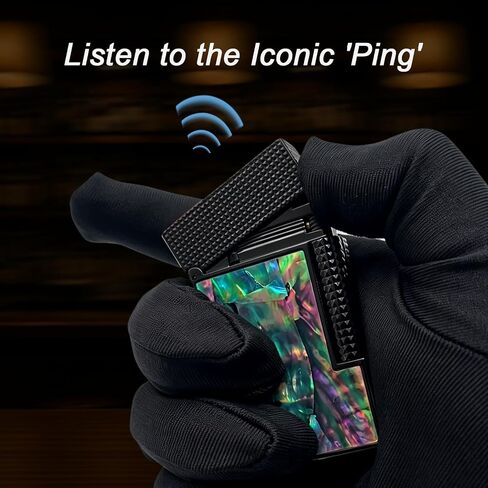 Brass Lighter with Crisp Ping Sound – Colorful Seashell Pattern in Kuwait