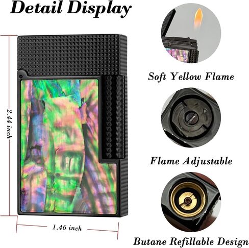 Brass Lighter with Crisp Ping Sound – Colorful Seashell Pattern in Kuwait