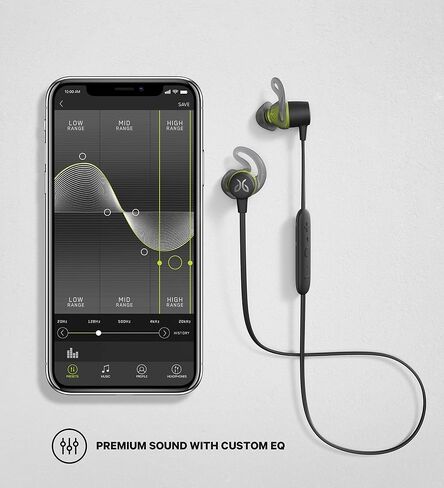 Jaybird Tarah Bluetooth Wireless Sport Headphones for Gym Training, Workouts, Fitness and Running Performance: Sweatproof and Waterproof – Black Metallic/Flash in Kuwait