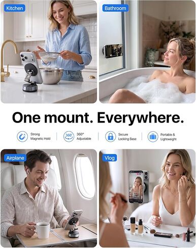 andobil 2026 Upgraded for Magsafe Car Mount [3-Axis Adjustable, 108LBS+ Strongest Scution] Vacuum Magnetic Phone Holders for Your Car, Rotatable Car Phone Holder Mount for iPhone 17 Pro Max 16 15 14 in Kuwait