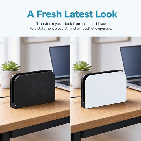 White Switch 2 Dock Cover Compatible with Nintendo Switch 2 Dock Station (2025), Hard Plastic Anti-Scratch Faceplate Replacement Shell, Dust Guard and Dock Case Accessories, 1 Pack in Kuwait