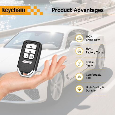 Smart Key Fob Replacement Fits for Honda Accord 2016 2017 Car Keyless Entry Remote ACJ932HK1310A 72147-T2G-A31 433MHz in Kuwait