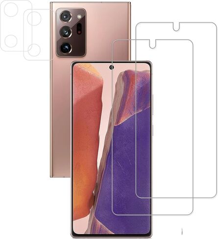 Screen Protector For Samsung Galaxy Note 20 5G Tempered Glass Film 2-Pack with Camera Lens Protector 2-Pack in Kuwait