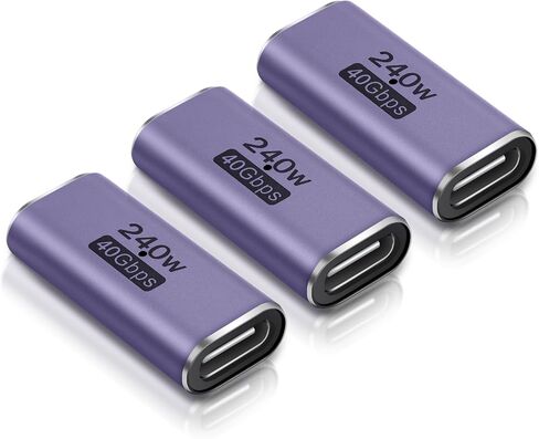 ELUTENG USB C Female to Female Adapter 3 Pack USB Type C Coupler with 90 Degree USB C Adapter 3 Pack 100W Right Angle in Kuwait