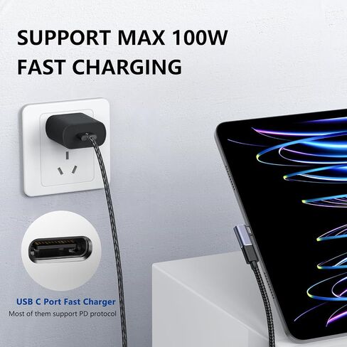 ELUTENG USB C Female to Female Adapter 3 Pack USB Type C Coupler with 90 Degree USB C Adapter 3 Pack 100W Right Angle in Kuwait