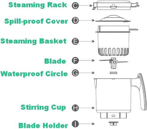 MOMYEASY Baby Food Maker Accessories, Replacement Blade & Steaming Basket in Kuwait