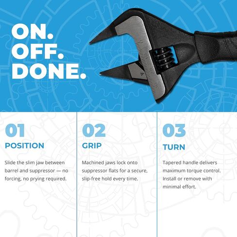 Pro-Shot Muzzle Device Adjustment Wrench - Precision Tool for Installation and Removal, Slim Profile Steel Wrench for Maintenance and Gunsmithing Applications in Kuwait