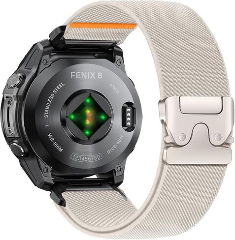 شريط مطاطي Quickfit 22 مم لـ Garmin Fenix ​​8 Pro/8/E/7 Pro/7 47 مم، حزام رياضي من النايلون لـ Fenix ​​6/6 Pro/5/5 Plus/Forerunner 965/955 945/Approach S62/S70/tactix 8 47 مم/Descent G2/G1 in Kuwait