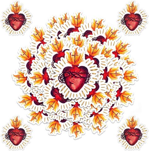 200 Pcs Sacred Heart Stickers Sacred Heart of Jesus Sticker Bulk in Saudi Arabia
