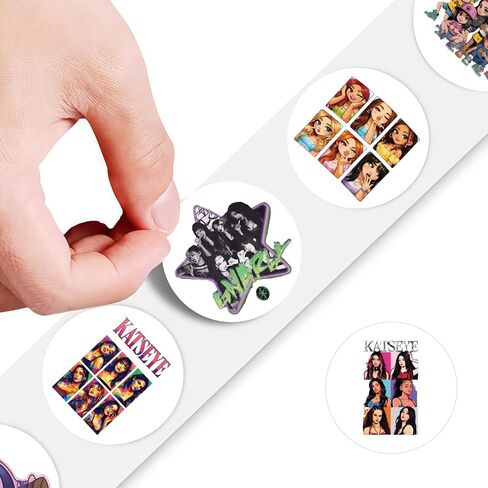 Katseye Stickers Roll 500Pcs - Kpop Girl Group 8 Design 1.5inche 2026 Vinyl Self-Adhesive Label Decals - Easy Stick Removeable for Fans Party Scarpbook Window Tumblers Teens in Kuwait
