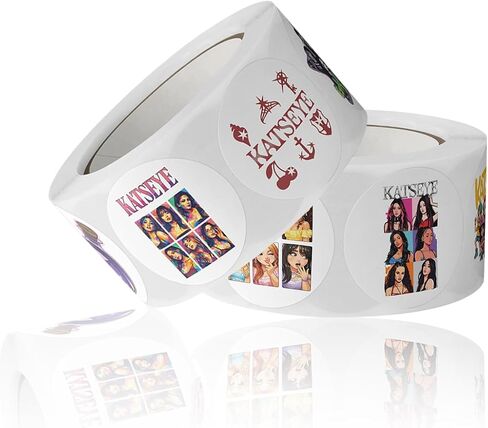 Katseye Stickers Roll 500Pcs - Kpop Girl Group 8 Design 1.5inche 2026 Vinyl Self-Adhesive Label Decals - Easy Stick Removeable for Fans Party Scarpbook Window Tumblers Teens in Kuwait
