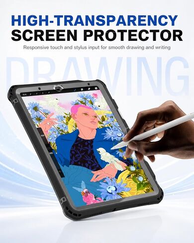 حافظة مقاومة للماء لجهاز iPad Air 11 بوصة M4/M3/M2 مع واقي شاشة in Kuwait
