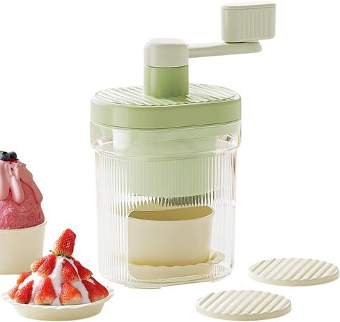 Shaved Ice Mini Snow Cone Machine, Portable Countertop Ice Shaver with No Slip Base, No Electricity Needed, Ice Cup Included, Lightweight, Stainless Steel Blade in Saudi Arabia