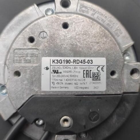 K3G190-RD45-03 200-240V 1.35A 169W 4120RPM Cooling Fan 190mm in Kuwait