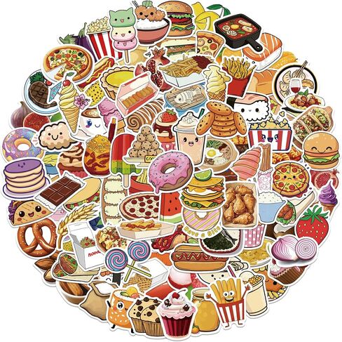 200 Food Stickers Waterproof Vinyl for Kids Scrapbook & Party in Kuwait