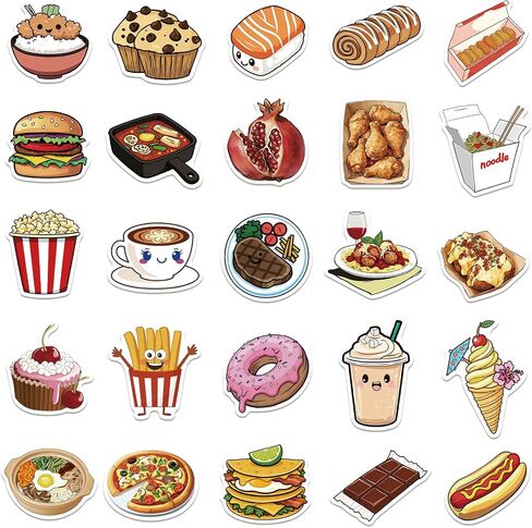 200 Food Stickers Waterproof Vinyl for Kids Scrapbook & Party in Kuwait