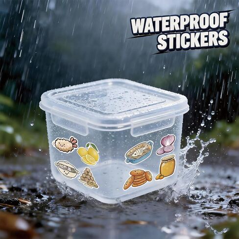 200 Food Stickers Waterproof Vinyl for Kids Scrapbook & Party in Kuwait