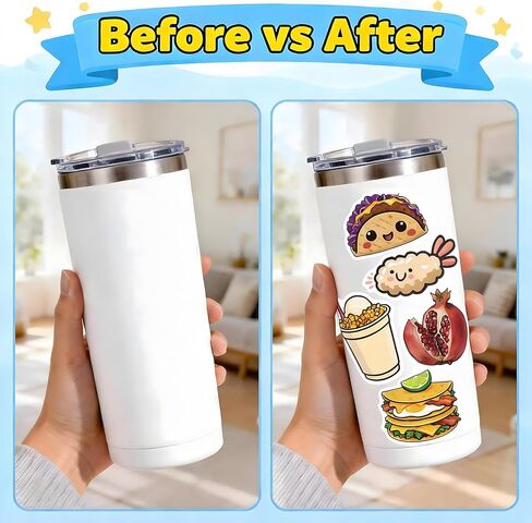 200 Food Stickers Waterproof Vinyl for Kids Scrapbook & Party in Kuwait