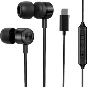 MORMOQUE EP-06 سماعات أذن سلكية USB من النوع C، سماعات رأس مغناطيسية مدمجة عالية الدقة وميكروفون عالي الجودة، سماعات أذن ذات جودة صوت واضحة وخاصية إلغاء الضوضاء in Kuwait