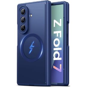 Vihibii for Samsung Galaxy Z Fold 7 Case with Front Screen Protector, Compatible with MagSafe, Full Lens & Hinge Protection, Military Grade Rugged Phone Cover Case for Samsung Galaxy Z Fold 7, Blue in Kuwait